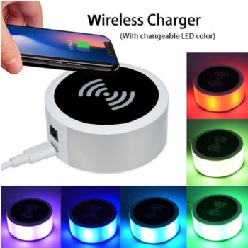 Quick 15W USB Wireless LED Light Desktop Charger