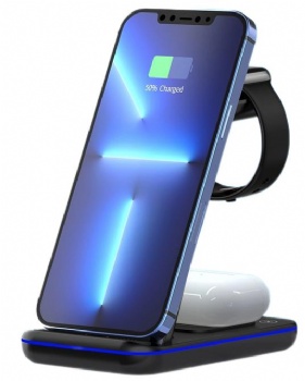 3 in 1 Multi-Function ABS 15W Fast Wireless Charger